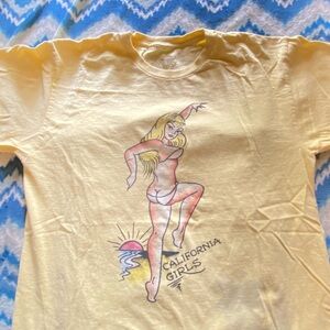 California Girls Yellow Graphic Tee